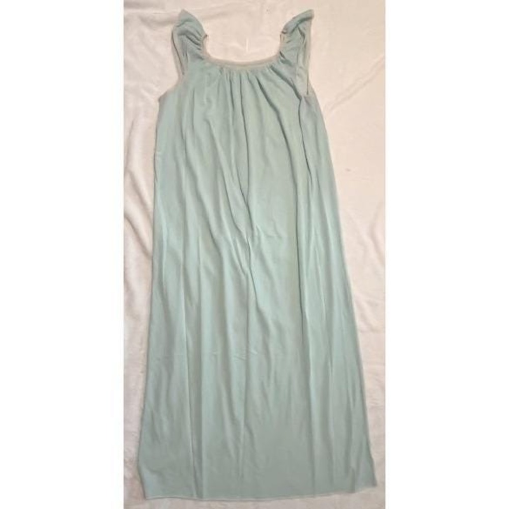 Vintage Glencraft Lingerie soft green‎ long nightgown size S embroidery - Picture 6 of 7